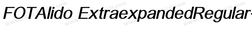 FOTAlido ExtraexpandedRegular字体转换
